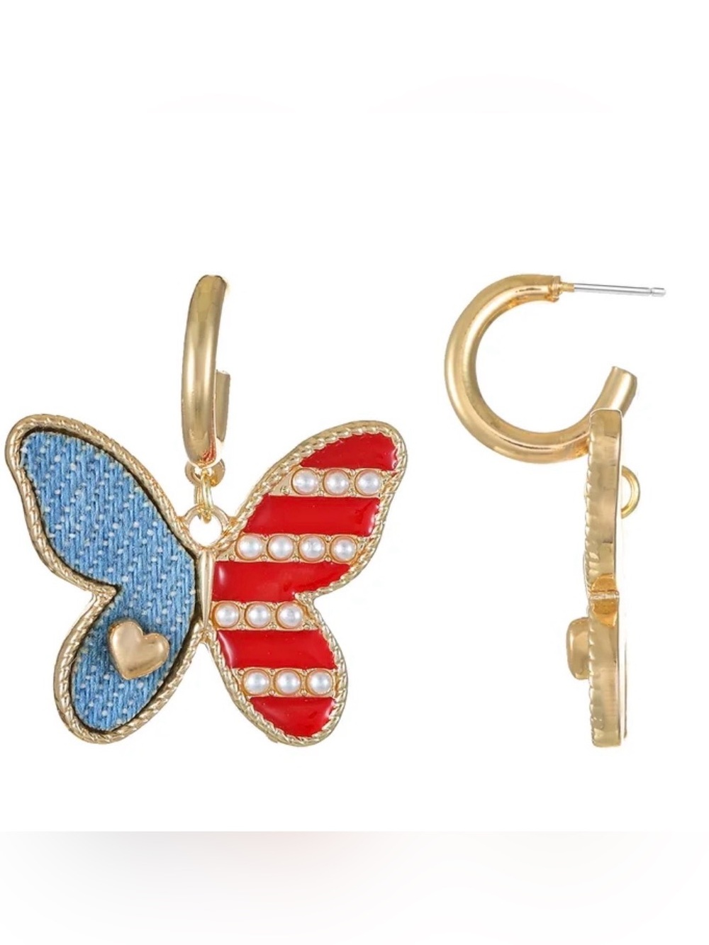 ✨ 🇺🇸NWT Oh My Stars Charming Red, White, & Blue Theme Earring Collection– 4 Pair - Picture 4 of 17